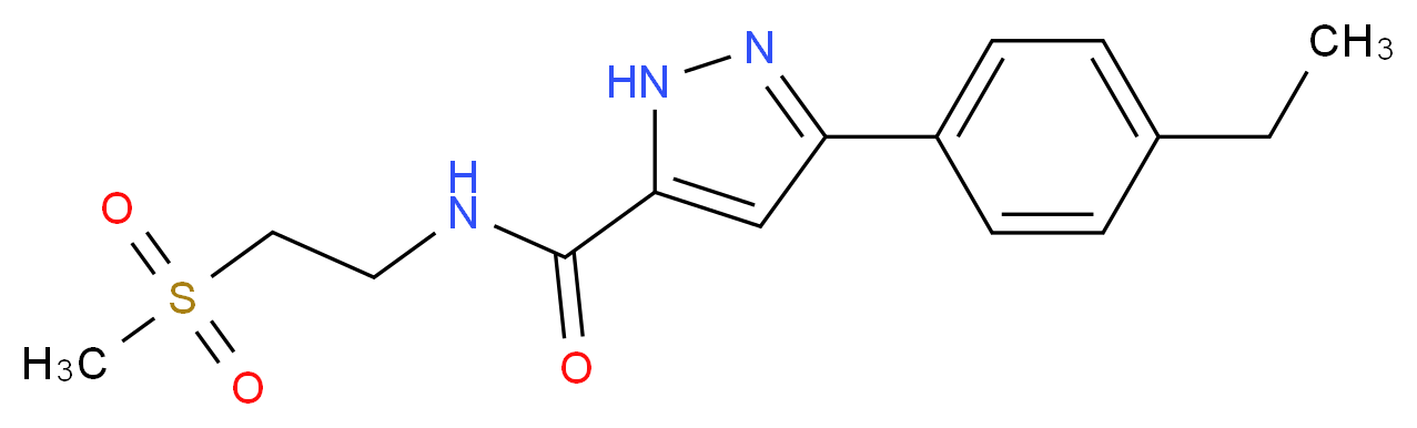 3-(4-ethylphenyl)-N-[2-(methylsulfonyl)ethyl]-1H-pyrazole-5-carboxamide_Molecular_structure_CAS_)