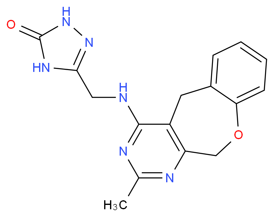 5-{[(2-methyl-5,11-dihydro[1]benzoxepino[3,4-d]pyrimidin-4-yl)amino]methyl}-2,4-dihydro-3H-1,2,4-triazol-3-one_Molecular_structure_CAS_)