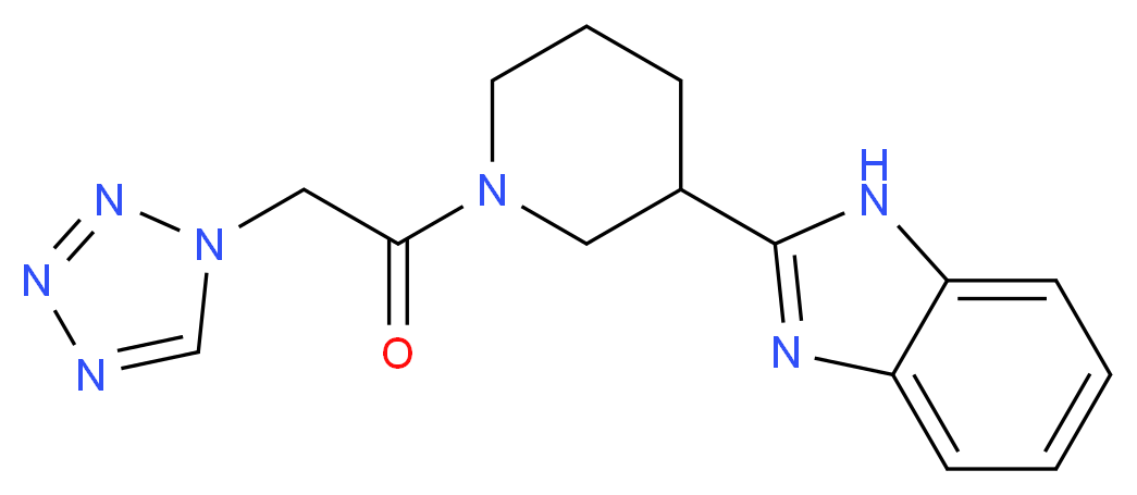 2-[1-(1H-tetrazol-1-ylacetyl)-3-piperidinyl]-1H-benzimidazole_Molecular_structure_CAS_)