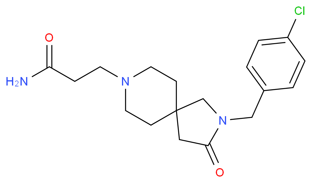 3-[2-(4-chlorobenzyl)-3-oxo-2,8-diazaspiro[4.5]dec-8-yl]propanamide_Molecular_structure_CAS_)