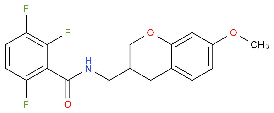 2,3,6-trifluoro-N-[(7-methoxy-3,4-dihydro-2H-chromen-3-yl)methyl]benzamide_Molecular_structure_CAS_)