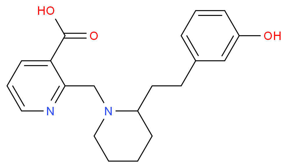 2-({2-[2-(3-hydroxyphenyl)ethyl]piperidin-1-yl}methyl)nicotinic acid_Molecular_structure_CAS_)