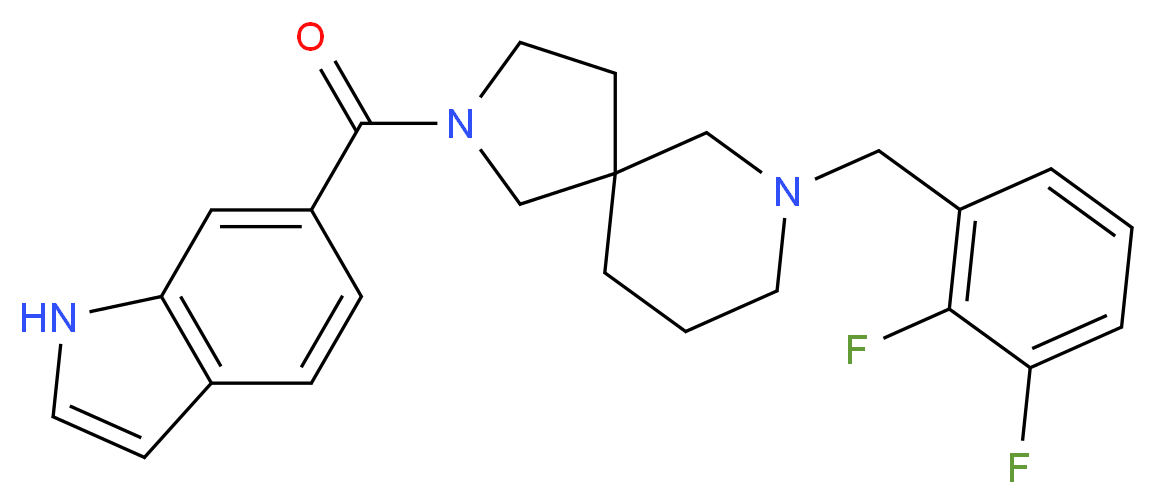 7-(2,3-difluorobenzyl)-2-(1H-indol-6-ylcarbonyl)-2,7-diazaspiro[4.5]decane_Molecular_structure_CAS_)