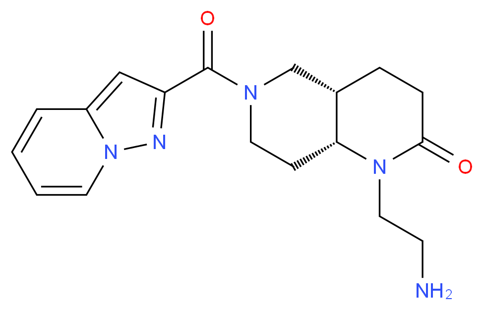 (4aS*,8aR*)-1-(2-aminoethyl)-6-(pyrazolo[1,5-a]pyridin-2-ylcarbonyl)octahydro-1,6-naphthyridin-2(1H)-one_Molecular_structure_CAS_)