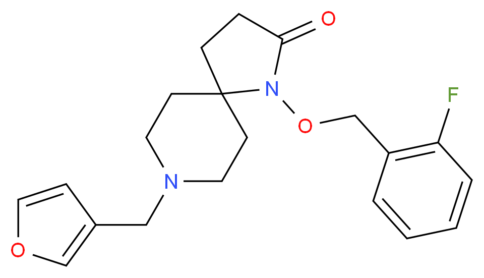 1-[(2-fluorobenzyl)oxy]-8-(3-furylmethyl)-1,8-diazaspiro[4.5]decan-2-one_Molecular_structure_CAS_)