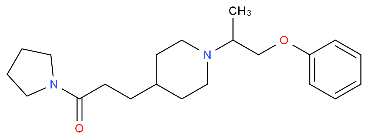 1-(1-methyl-2-phenoxyethyl)-4-[3-oxo-3-(1-pyrrolidinyl)propyl]piperidine_Molecular_structure_CAS_)