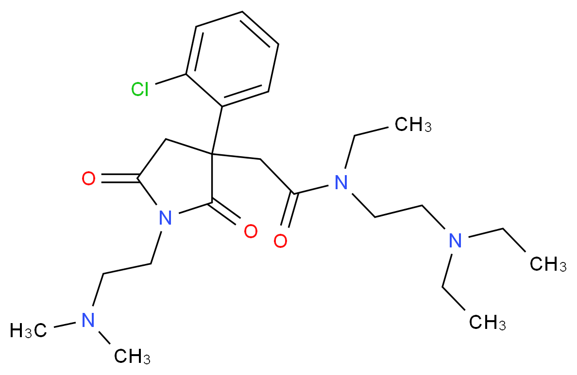 2-{3-(2-chlorophenyl)-1-[2-(dimethylamino)ethyl]-2,5-dioxo-3-pyrrolidinyl}-N-[2-(diethylamino)ethyl]-N-ethylacetamide_Molecular_structure_CAS_)