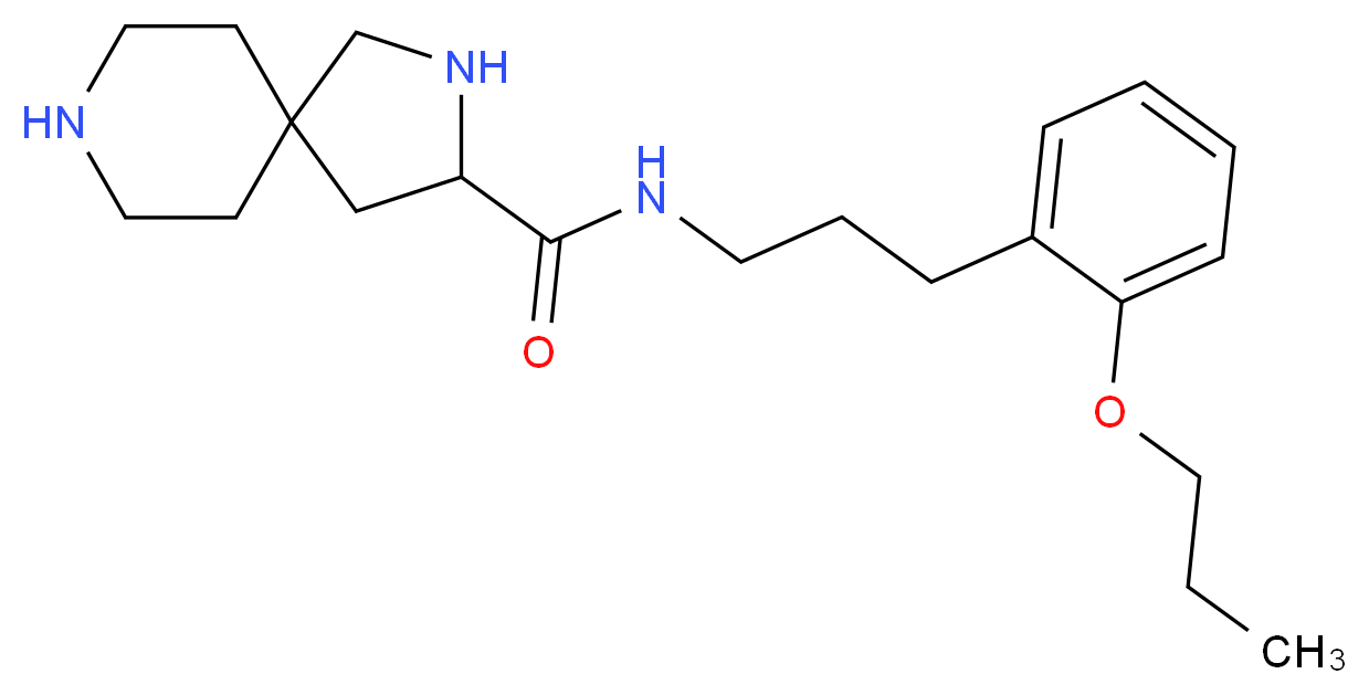 N-[3-(2-propoxyphenyl)propyl]-2,8-diazaspiro[4.5]decane-3-carboxamide_Molecular_structure_CAS_)