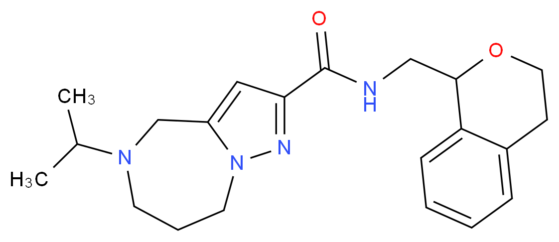 N-(3,4-dihydro-1H-isochromen-1-ylmethyl)-5-isopropyl-5,6,7,8-tetrahydro-4H-pyrazolo[1,5-a][1,4]diazepine-2-carboxamide_Molecular_structure_CAS_)