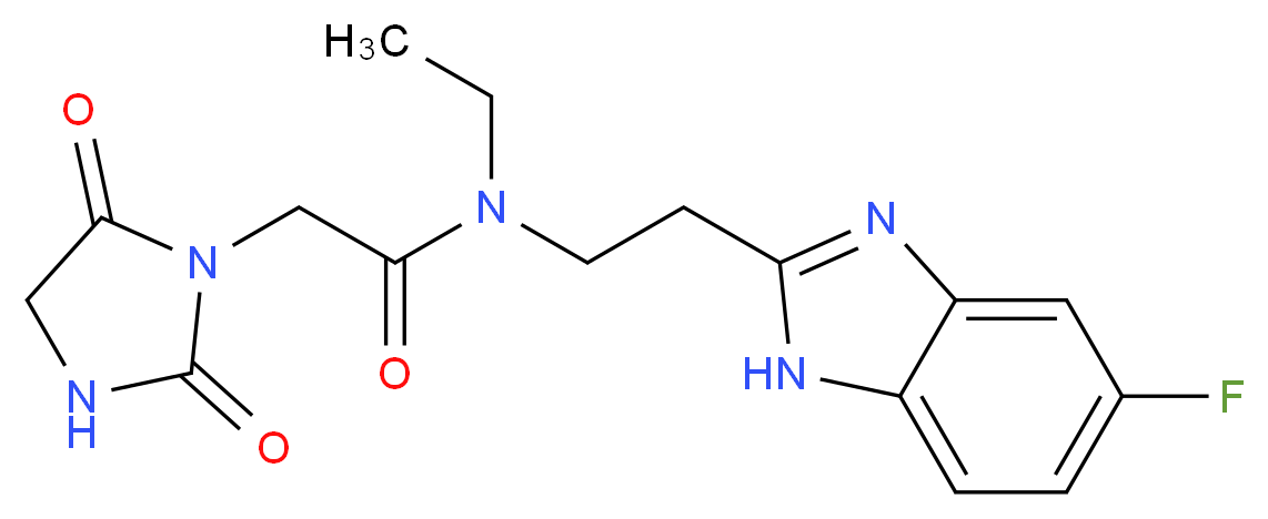 2-(2,5-dioxo-1-imidazolidinyl)-N-ethyl-N-[2-(5-fluoro-1H-benzimidazol-2-yl)ethyl]acetamide_Molecular_structure_CAS_)