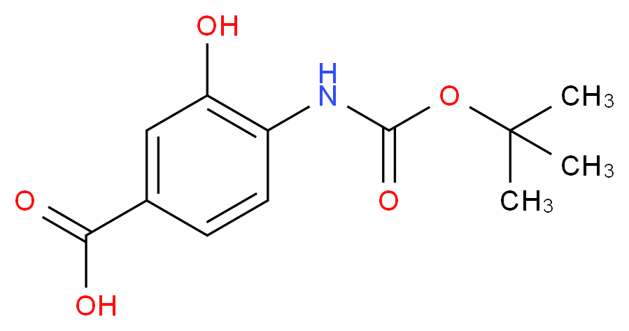4-{[(tert-butoxy)carbonyl]amino}-3-hydroxybenzoic acid_Molecular_structure_CAS_)