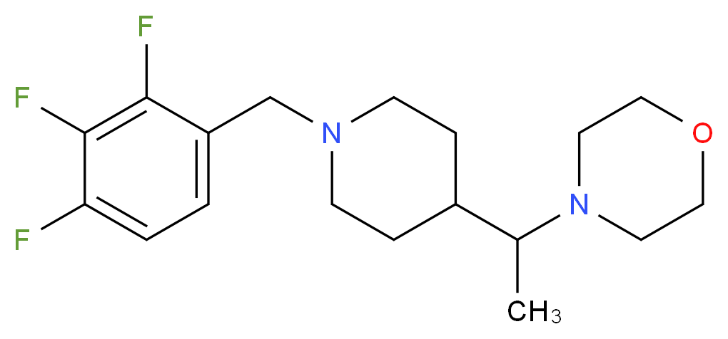 4-{1-[1-(2,3,4-trifluorobenzyl)-4-piperidinyl]ethyl}morpholine_Molecular_structure_CAS_)