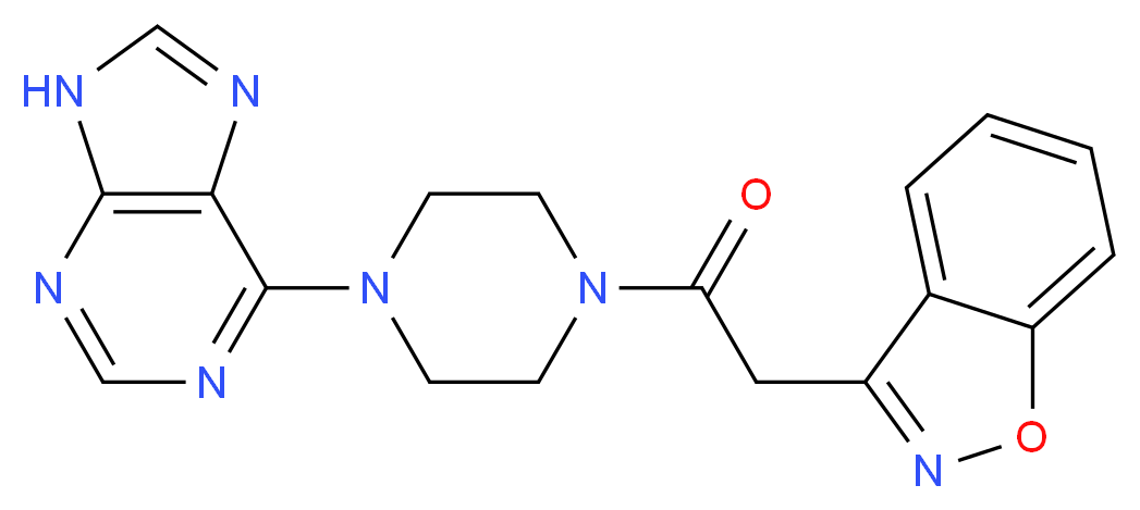 6-[4-(1,2-benzisoxazol-3-ylacetyl)piperazin-1-yl]-9H-purine_Molecular_structure_CAS_)
