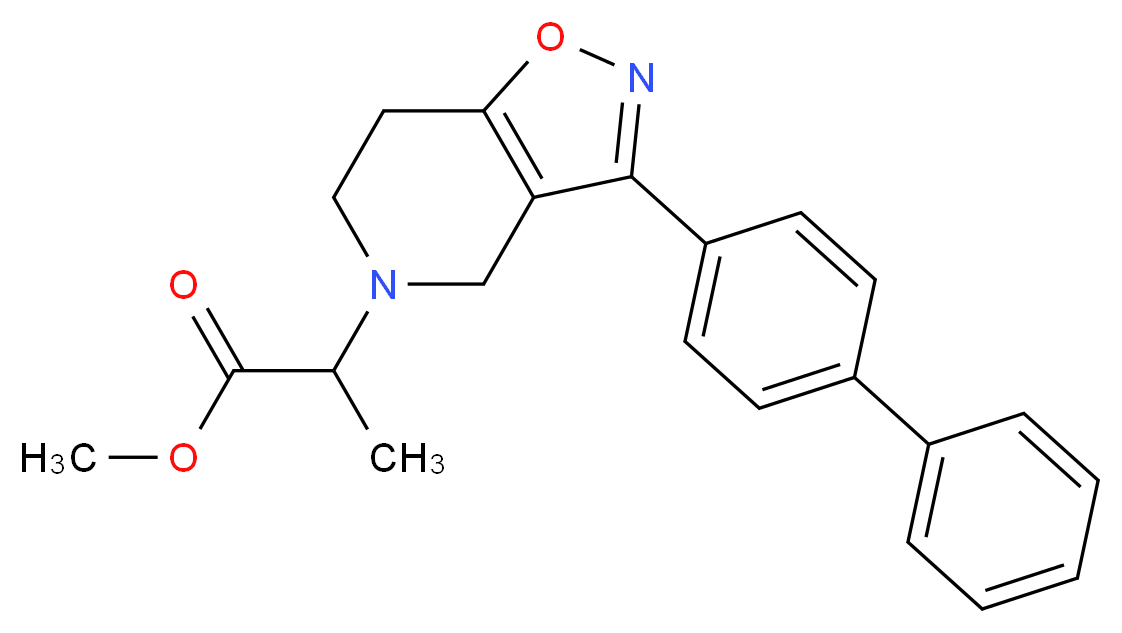 methyl 2-(3-biphenyl-4-yl-6,7-dihydroisoxazolo[4,5-c]pyridin-5(4H)-yl)propanoate_Molecular_structure_CAS_)