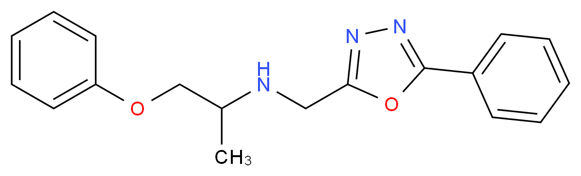 (1-methyl-2-phenoxyethyl)[(5-phenyl-1,3,4-oxadiazol-2-yl)methyl]amine_Molecular_structure_CAS_)