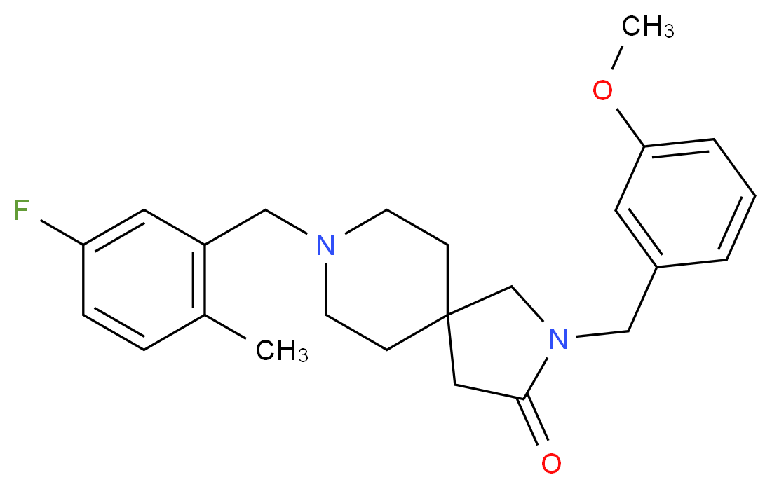 8-(5-fluoro-2-methylbenzyl)-2-(3-methoxybenzyl)-2,8-diazaspiro[4.5]decan-3-one_Molecular_structure_CAS_)