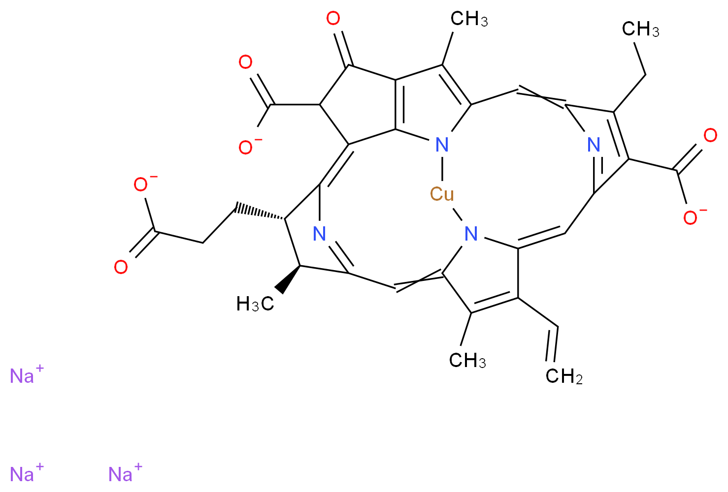 CHLOROPHYLLIN SODIUM COPPER_Molecular_structure_CAS_97659-67-1)