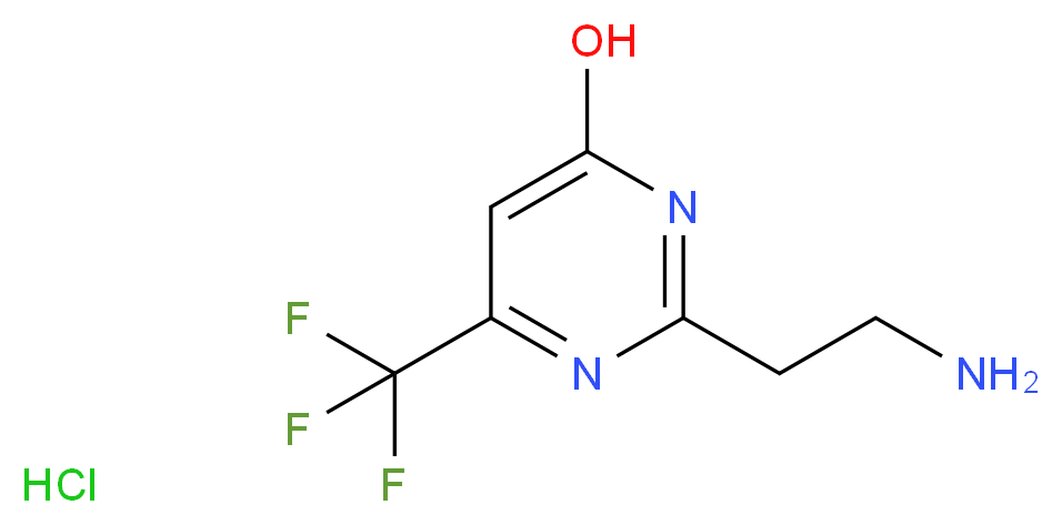 2-(2-aminoethyl)-6-(trifluoromethyl)pyrimidin-4-ol hydrochloride_Molecular_structure_CAS_1196147-51-9)