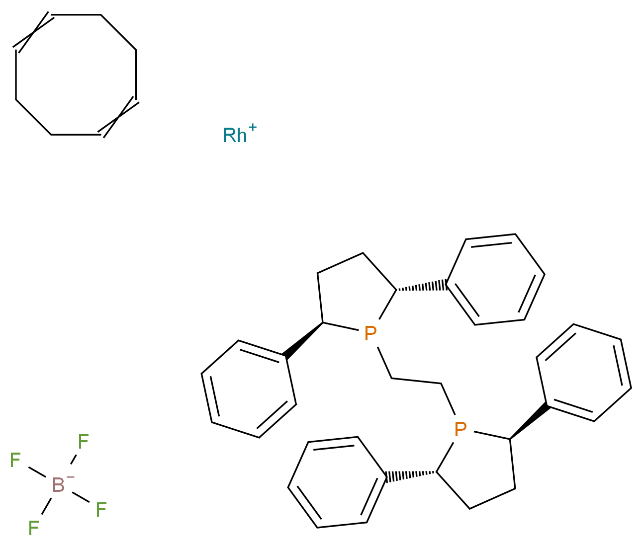1,2-Bis[(2R,5R)-2,5-diphenylphospholano]ethane(1,5-cyclooctadiene)rhodium(I) tetrafluoroborate_Molecular_structure_CAS_528565-84-6)