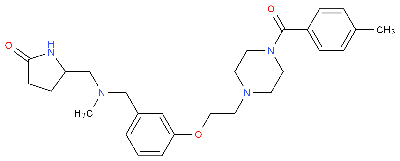 5-{[methyl(3-{2-[4-(4-methylbenzoyl)-1-piperazinyl]ethoxy}benzyl)amino]methyl}-2-pyrrolidinone_Molecular_structure_CAS_)