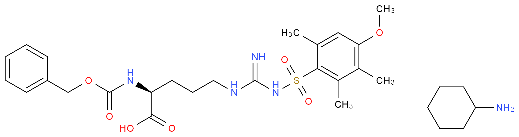 Z-Arg(Mtr)-OH cyclohexylammonium salt_Molecular_structure_CAS_80745-09-1)