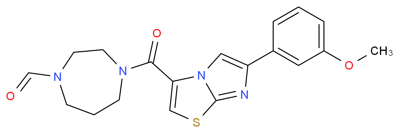 4-{[6-(3-methoxyphenyl)imidazo[2,1-b][1,3]thiazol-3-yl]carbonyl}-1,4-diazepane-1-carbaldehyde_Molecular_structure_CAS_)