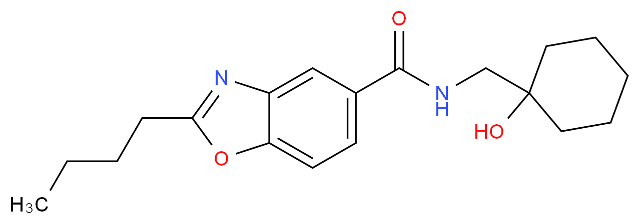 2-butyl-N-[(1-hydroxycyclohexyl)methyl]-1,3-benzoxazole-5-carboxamide_Molecular_structure_CAS_)
