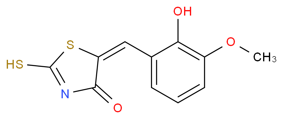 (5E)-5-(2-Hydroxy-3-methoxybenzylidene)-2-mercapto-1,3-thiazol-4(5H)-one_Molecular_structure_CAS_99972-65-3)