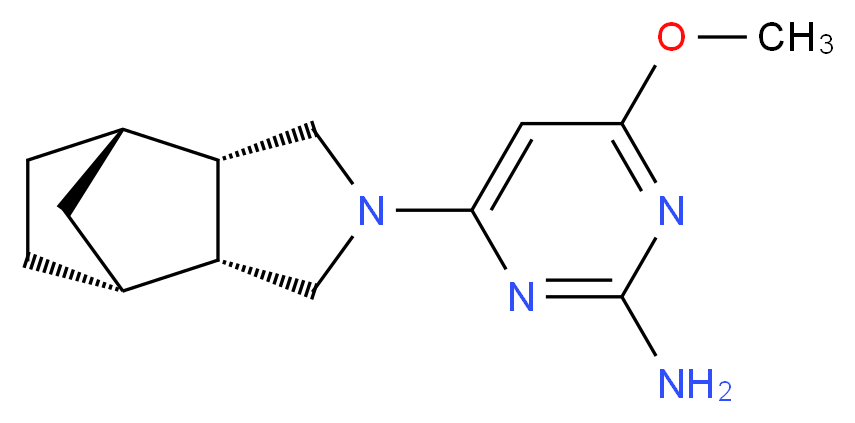 4-[(1R*,2R*,6S*,7S*)-4-azatricyclo[5.2.1.0~2,6~]dec-4-yl]-6-methoxy-2-pyrimidinamine_Molecular_structure_CAS_)