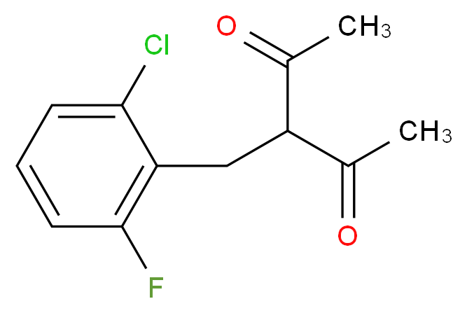 3-(2-Chloro-6-fluorobenzyl)pentane-2,4-dione 97%_Molecular_structure_CAS_175136-74-0)