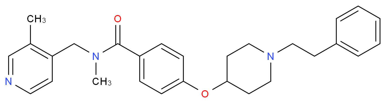 N-methyl-N-[(3-methyl-4-pyridinyl)methyl]-4-{[1-(2-phenylethyl)-4-piperidinyl]oxy}benzamide_Molecular_structure_CAS_)
