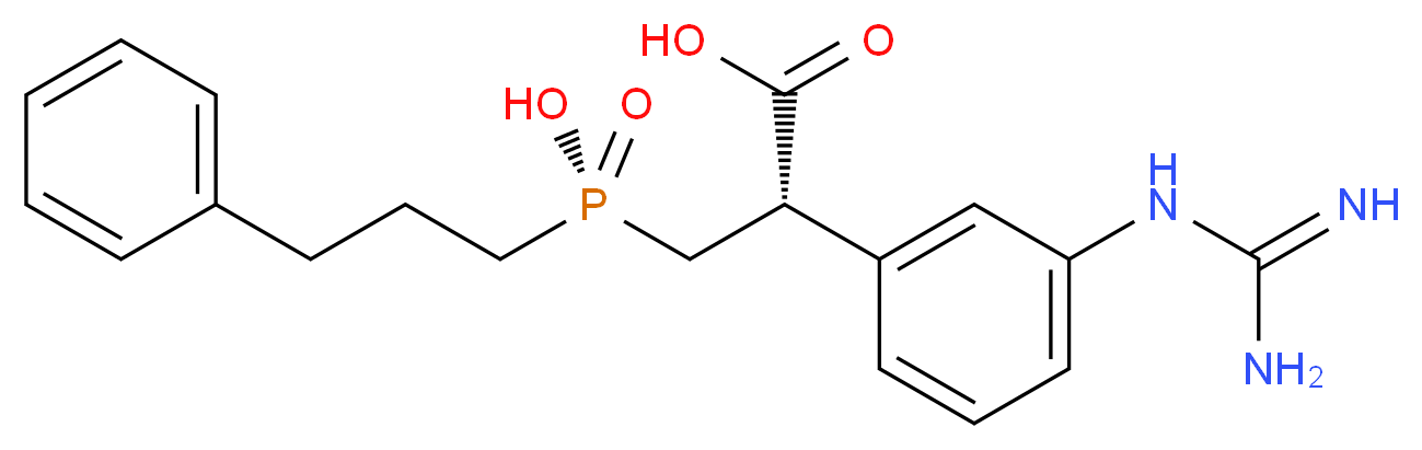 (2S)-2-(3-{[AMINO(IMINO)METHYL]AMINO}PHENYL)-3-[(S)-HYDROXY(3-PHENYLPROPYL)PHOSPHORYL]PROPANOIC ACID_Molecular_structure_CAS_)