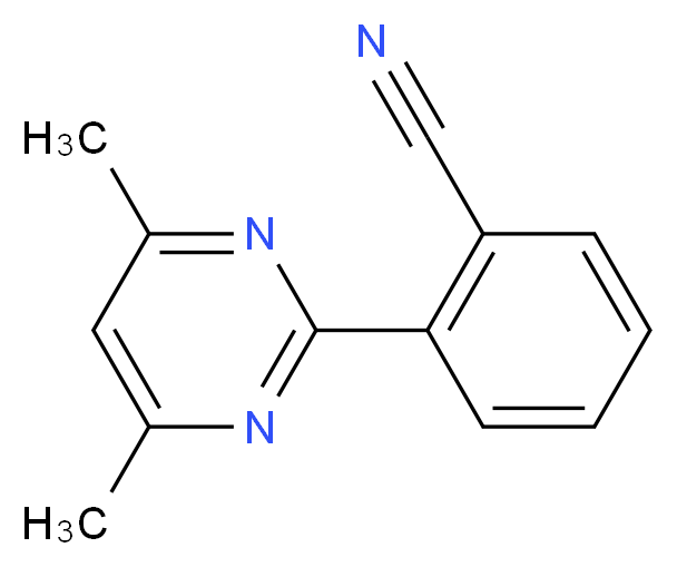 2-(4,6-dimethylpyrimidin-2-yl)benzonitrile_Molecular_structure_CAS_)