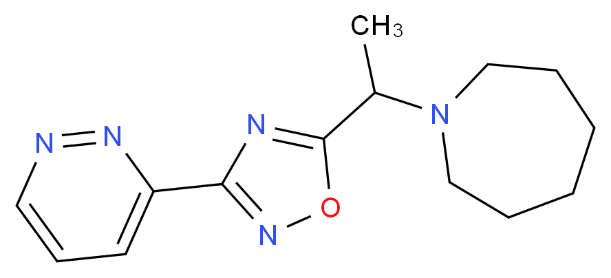 1-{1-[3-(3-pyridazinyl)-1,2,4-oxadiazol-5-yl]ethyl}azepane_Molecular_structure_CAS_)