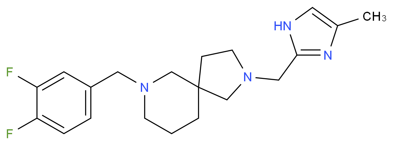 7-(3,4-difluorobenzyl)-2-[(4-methyl-1H-imidazol-2-yl)methyl]-2,7-diazaspiro[4.5]decane_Molecular_structure_CAS_)