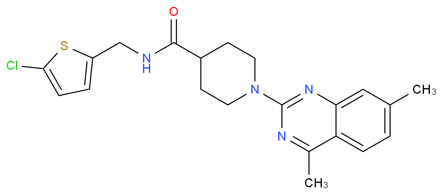 N-[(5-chloro-2-thienyl)methyl]-1-(4,7-dimethyl-2-quinazolinyl)-4-piperidinecarboxamide_Molecular_structure_CAS_)