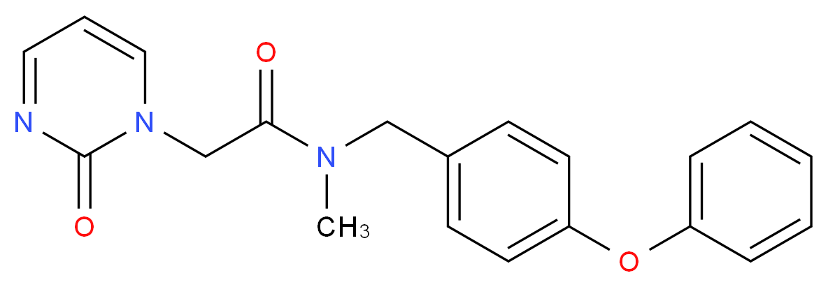 N-methyl-2-(2-oxo-1(2H)-pyrimidinyl)-N-(4-phenoxybenzyl)acetamide_Molecular_structure_CAS_)