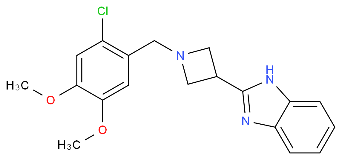 2-[1-(2-chloro-4,5-dimethoxybenzyl)azetidin-3-yl]-1H-benzimidazole_Molecular_structure_CAS_)