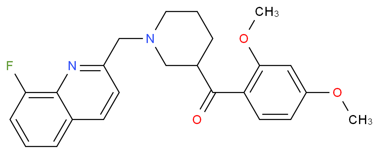 (2,4-dimethoxyphenyl){1-[(8-fluoro-2-quinolinyl)methyl]-3-piperidinyl}methanone_Molecular_structure_CAS_)