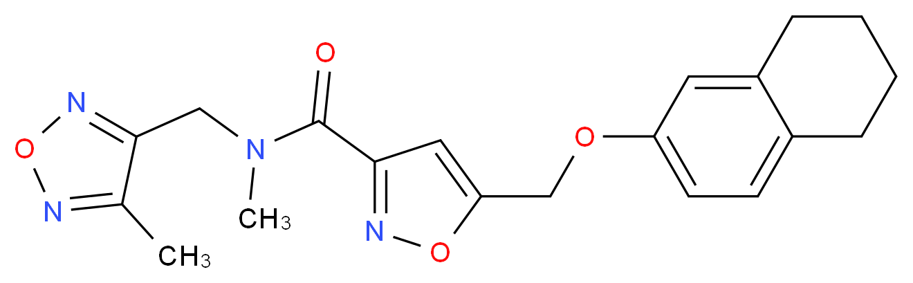 N-methyl-N-[(4-methyl-1,2,5-oxadiazol-3-yl)methyl]-5-[(5,6,7,8-tetrahydro-2-naphthalenyloxy)methyl]-3-isoxazolecarboxamide_Molecular_structure_CAS_)