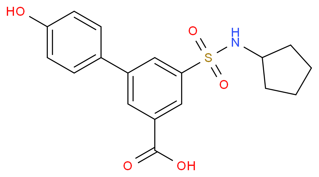 5-[(cyclopentylamino)sulfonyl]-4'-hydroxybiphenyl-3-carboxylic acid_Molecular_structure_CAS_)