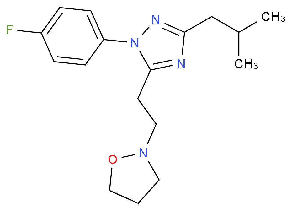 1-(4-fluorophenyl)-3-isobutyl-5-(2-isoxazolidin-2-ylethyl)-1H-1,2,4-triazole_Molecular_structure_CAS_)