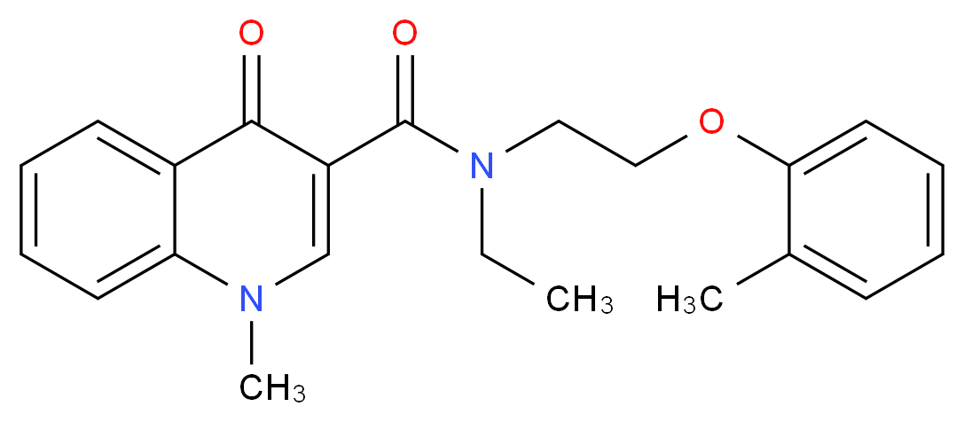 N-ethyl-1-methyl-N-[2-(2-methylphenoxy)ethyl]-4-oxo-1,4-dihydroquinoline-3-carboxamide_Molecular_structure_CAS_)