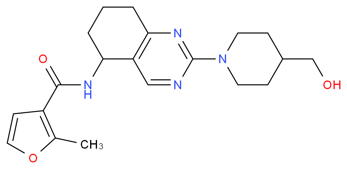 N-{2-[4-(hydroxymethyl)-1-piperidinyl]-5,6,7,8-tetrahydro-5-quinazolinyl}-2-methyl-3-furamide_Molecular_structure_CAS_)