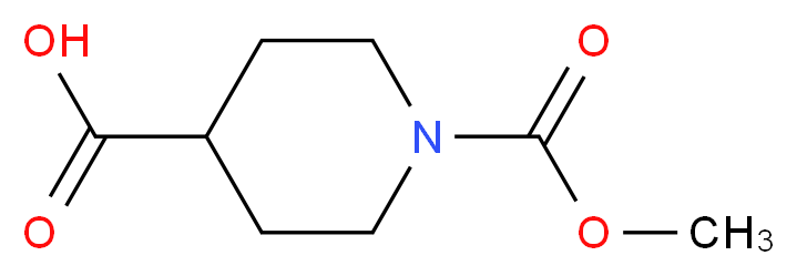 1-(Methoxycarbonyl)-4-piperidinecarboxylic acid_Molecular_structure_CAS_)