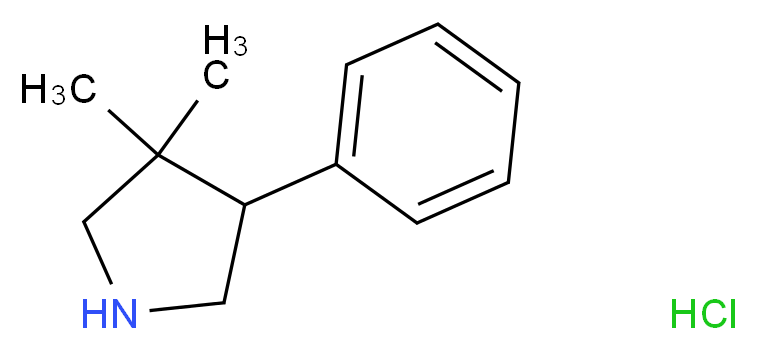 3,3-dimethyl-4-phenylpyrrolidine hydrochloride_Molecular_structure_CAS_)