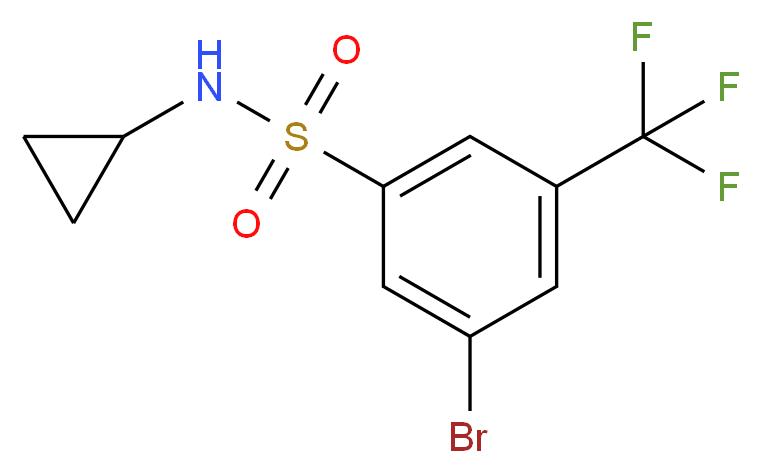 3-Bromo-N-cyclopropyl-5-(trifluoromethyl)benzenesulfonamide_Molecular_structure_CAS_951884-61-0)