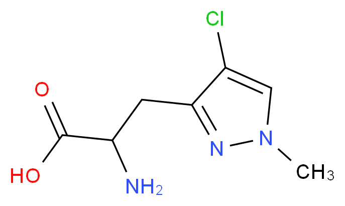 2-amino-3-(4-chloro-1-methyl-1H-pyrazol-3-yl)propanoic acid_Molecular_structure_CAS_)