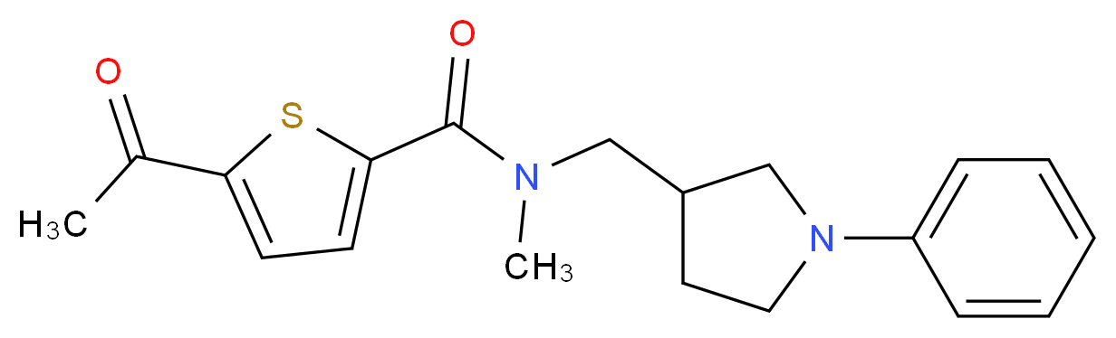 5-acetyl-N-methyl-N-[(1-phenyl-3-pyrrolidinyl)methyl]-2-thiophenecarboxamide_Molecular_structure_CAS_)