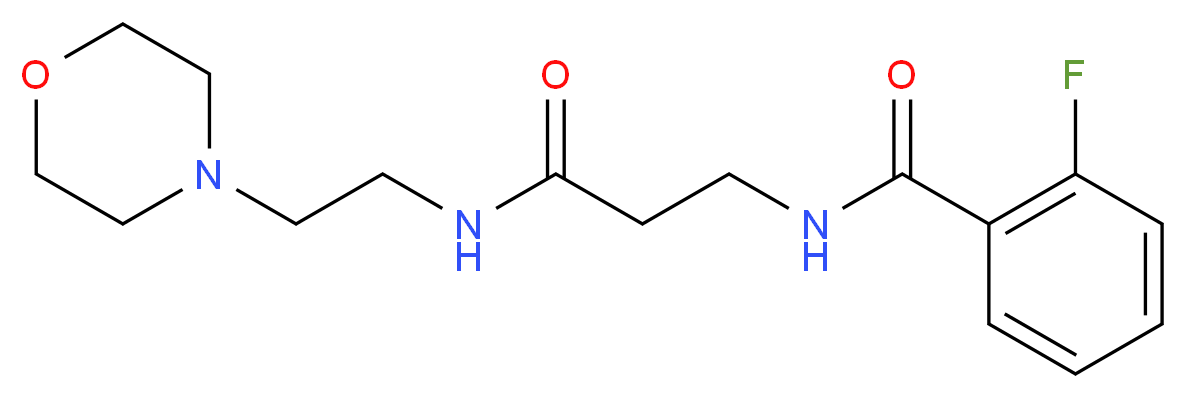 2-fluoro-N-{3-[(2-morpholin-4-ylethyl)amino]-3-oxopropyl}benzamide_Molecular_structure_CAS_)